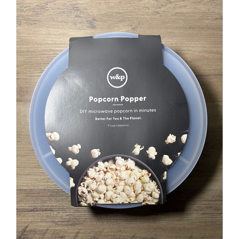 W&P Popcorn Popper Charcoal Grey Silicone 9 Cup Microwave Bowl
